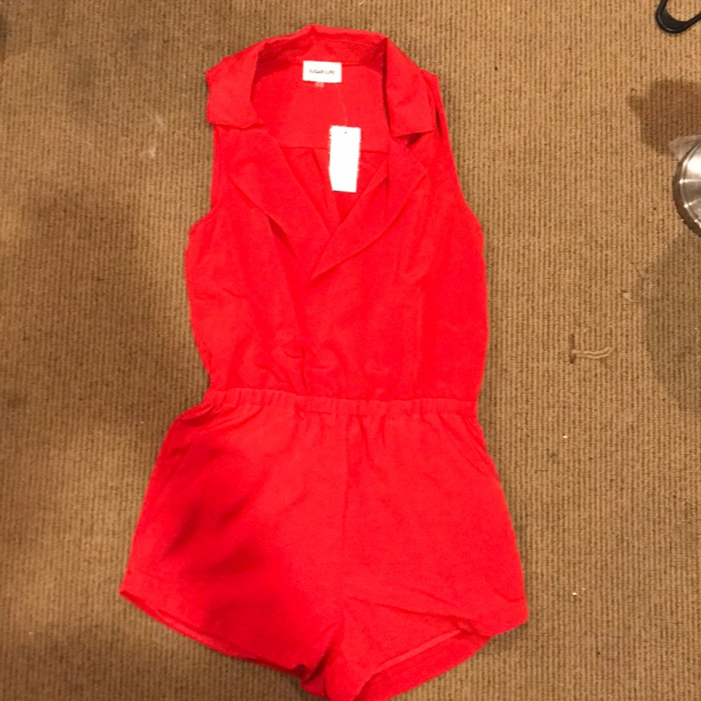 Red romper size small